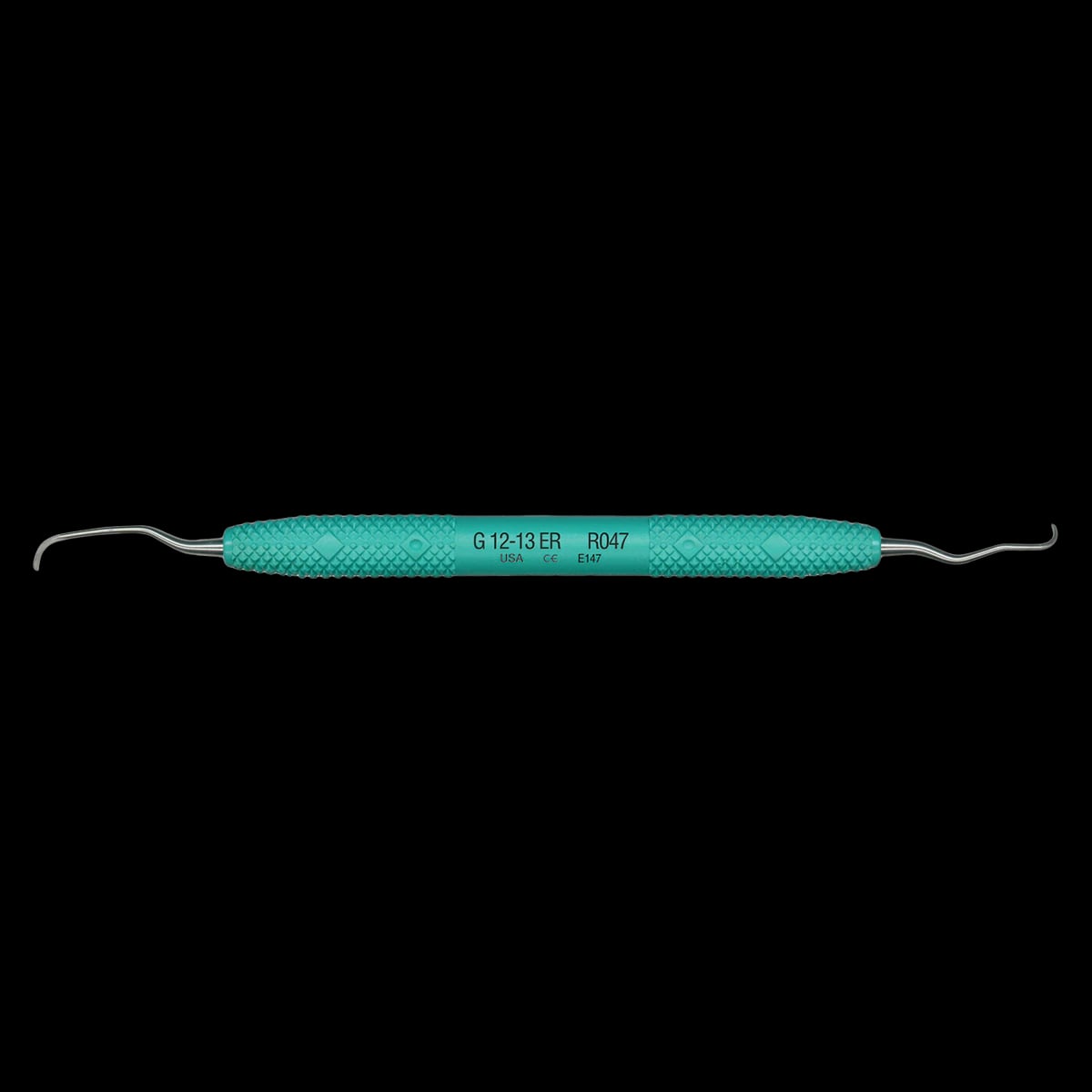 PDT Amazing Gracey 12/13 Extended Reach Curette, Double-Ended, Green Resin Handle, R047