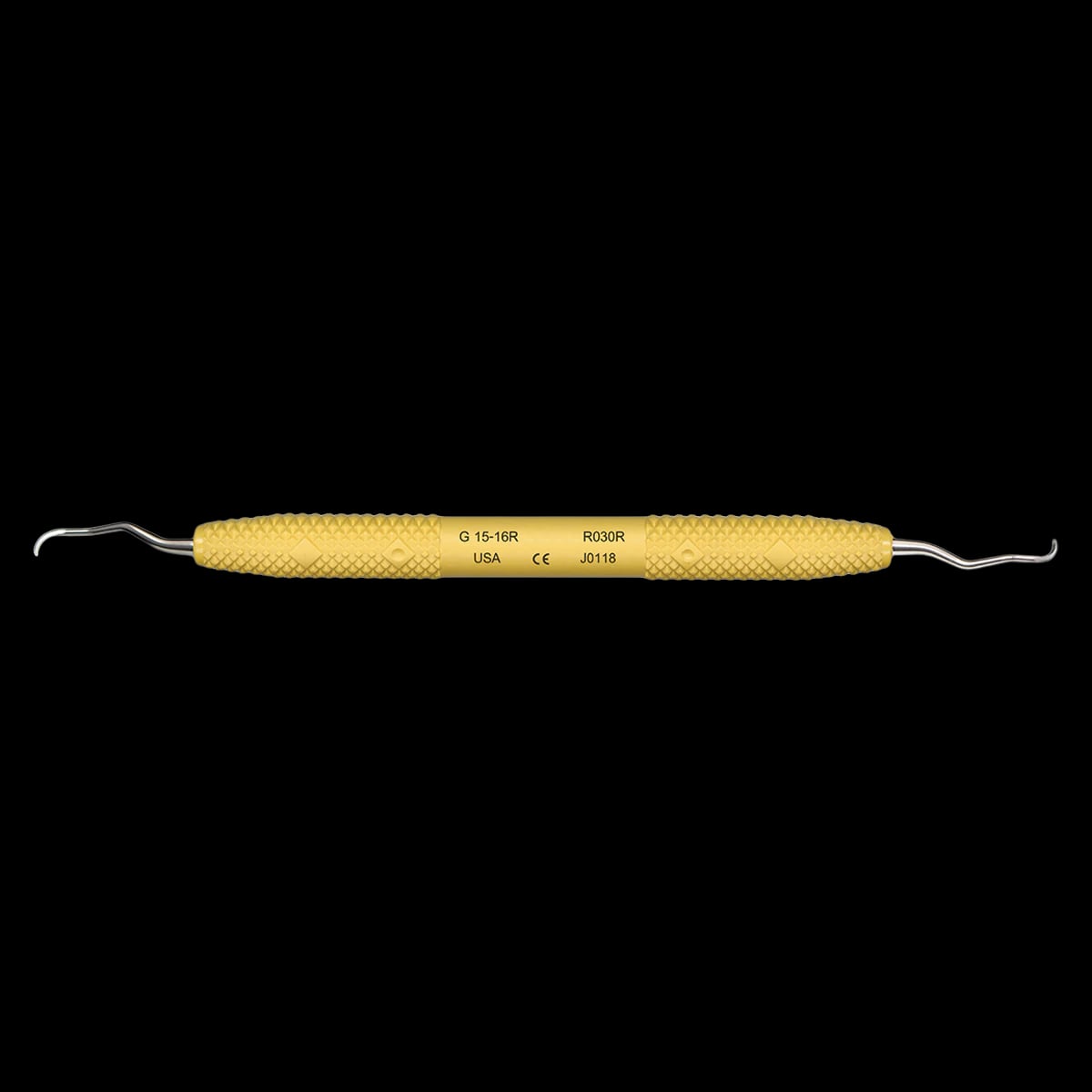 PDT Amazing Gracey 15/16 Rigid Curette, Double-Ended, Yellow, R030R