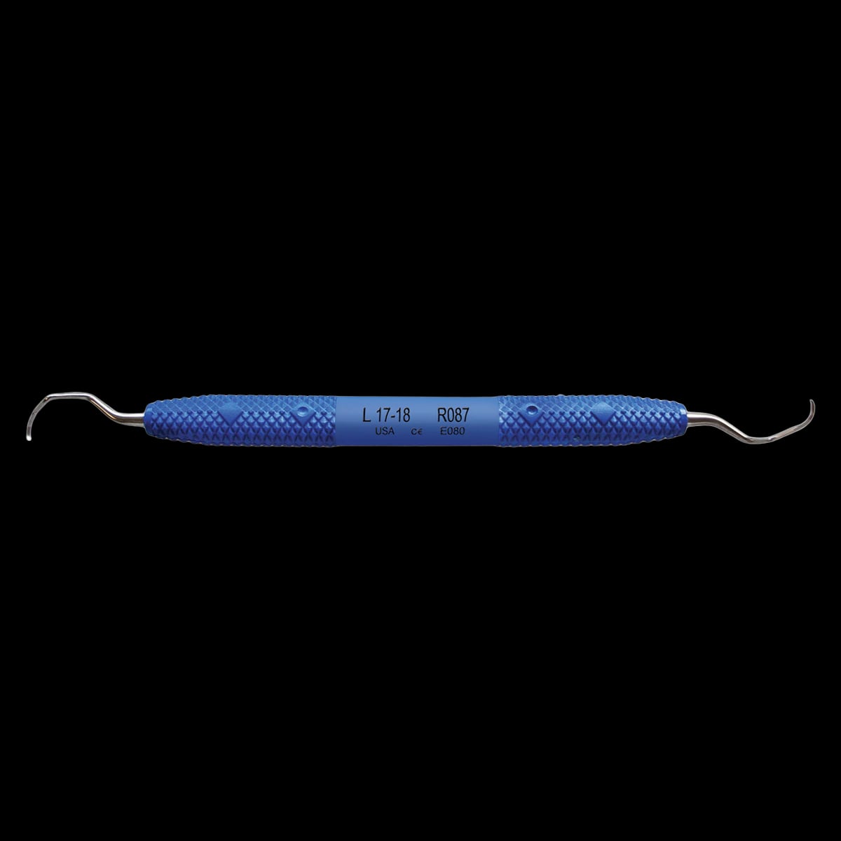 PDT Cruise Langer 17/18 Universal Curette, Double-Ended, Blue Resin Handle, R087
