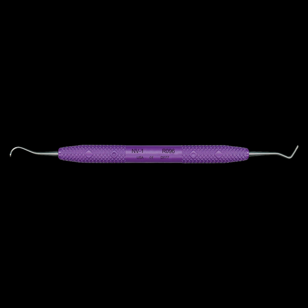 PDT Nevi 1 (N1) Anterior Sickle Scaler, Double-Ended, Purple Resin Handle, R096