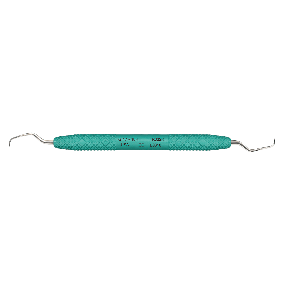 PDT Amazing Gracey Curette 17/18 Rigid, Double-Ended, Green Resin Handle, R032R