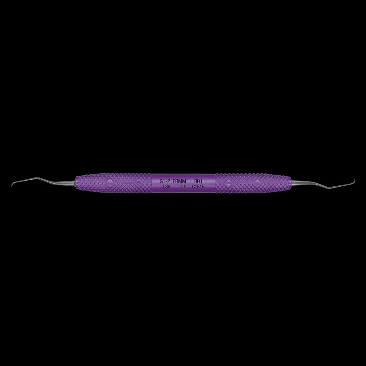 PDT Amazing Gracey™ 1-2 Extended Reach Micro Mini Curette, Double End, Purple Resin Handle, R011
