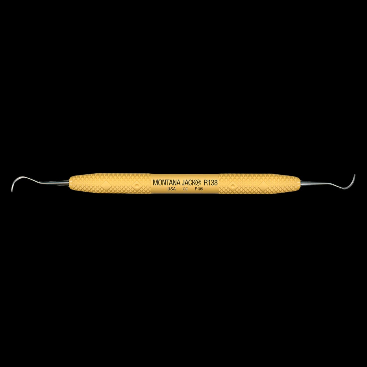PDT Cruise Line Montana Jack Sickle Scaler, Double-Ended, Sunshine Yellow, R138
