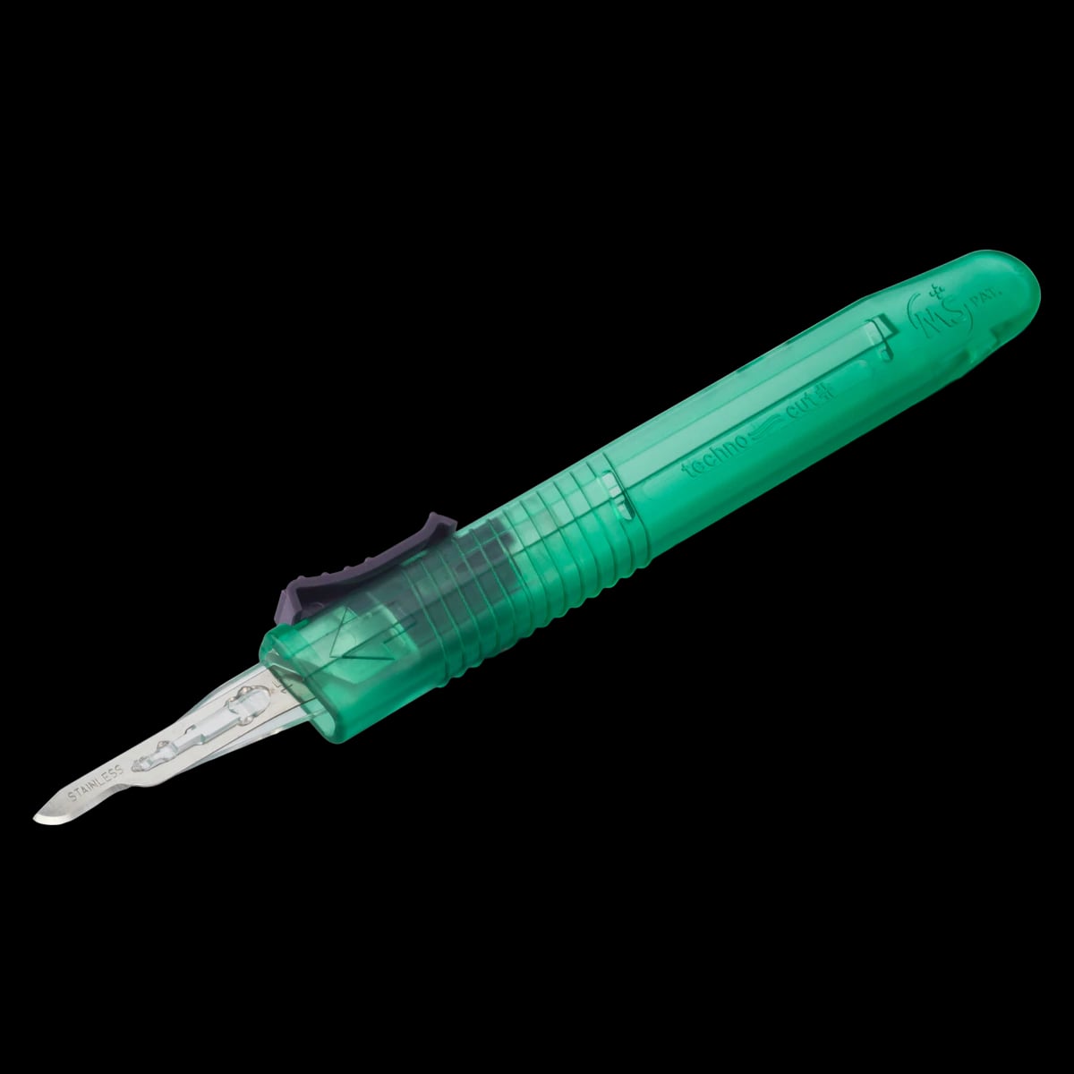 Myco Medical Technocut Plus #15 Sterile Disposable Safety Scalpel, Retractable Blade, 10/Box, 6008TR-15
