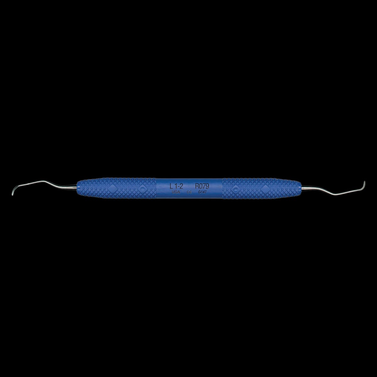 PDT Cruise Langer 1/2 Universal Curette, Double-Ended, Nautical Blue Resin Handle, 6.5", R079