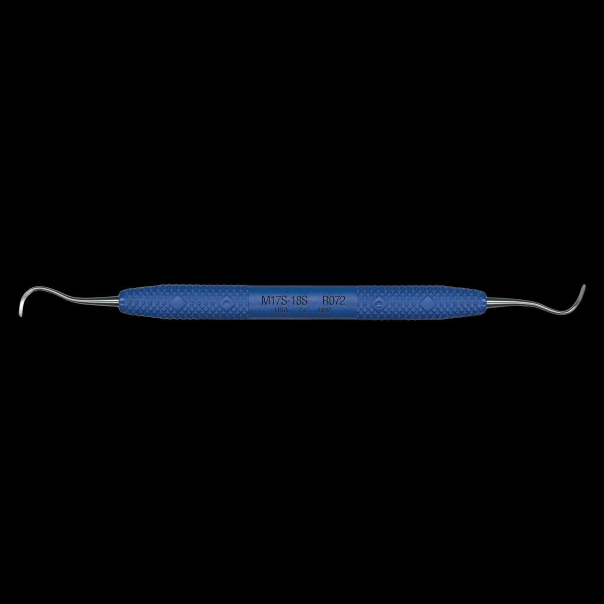 PDT Cruise McCall 17S/18S Universal Curette, Double-Ended, Nautical Blue Resin Handle, 6.5", R072