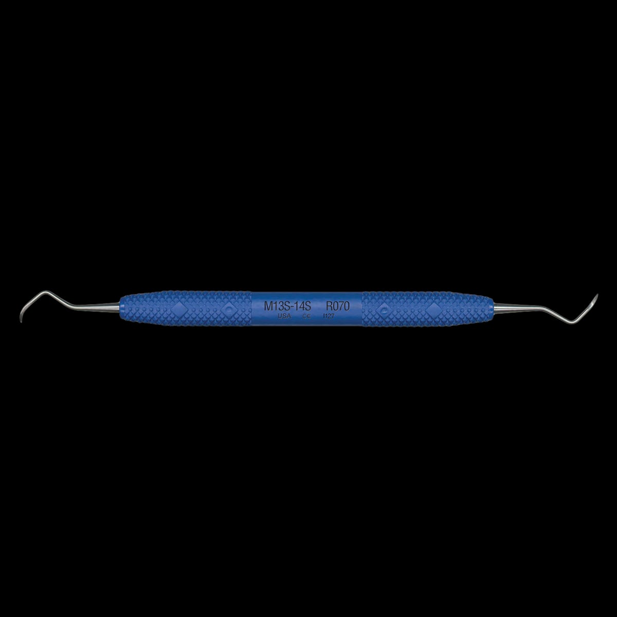 PDT Cruise McCall 13S/14S Universal Curette, Double-Ended, Blue Resin Handle, R070