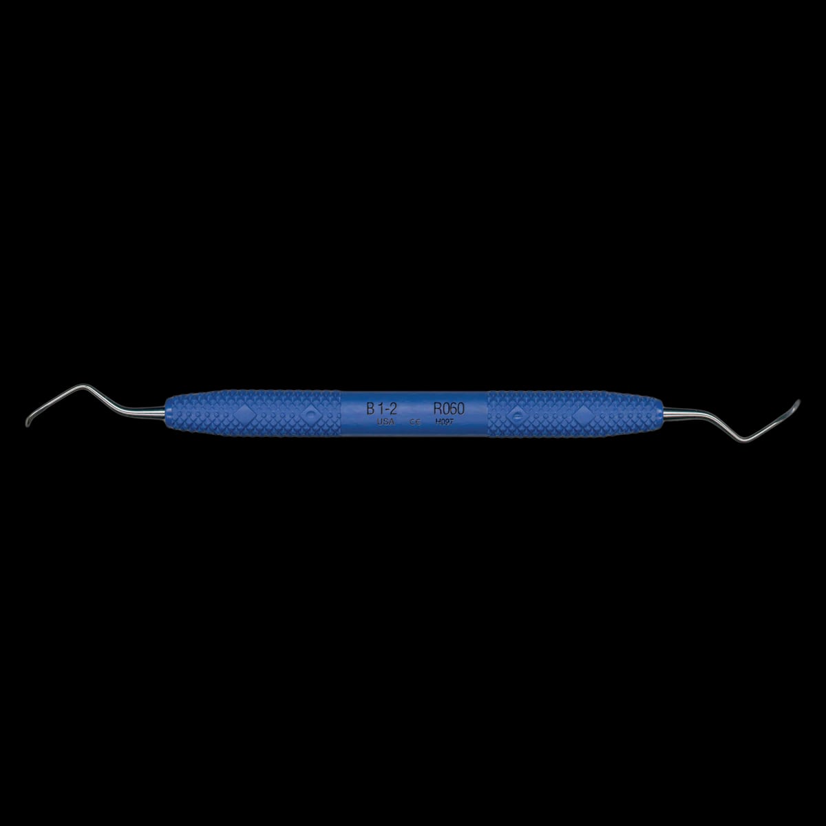 PDT Cruise Line Barnhart 1-2 Universal Curette, Double-Ended, Blue Resin Handle, R060