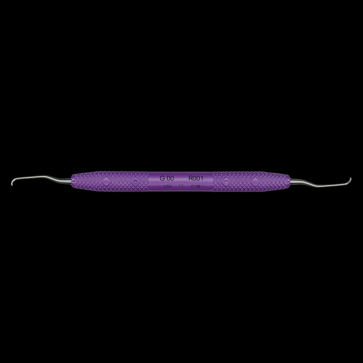 PDT Amazing Gracey 00 Curette, Double End, Purple Resin Handle, R001