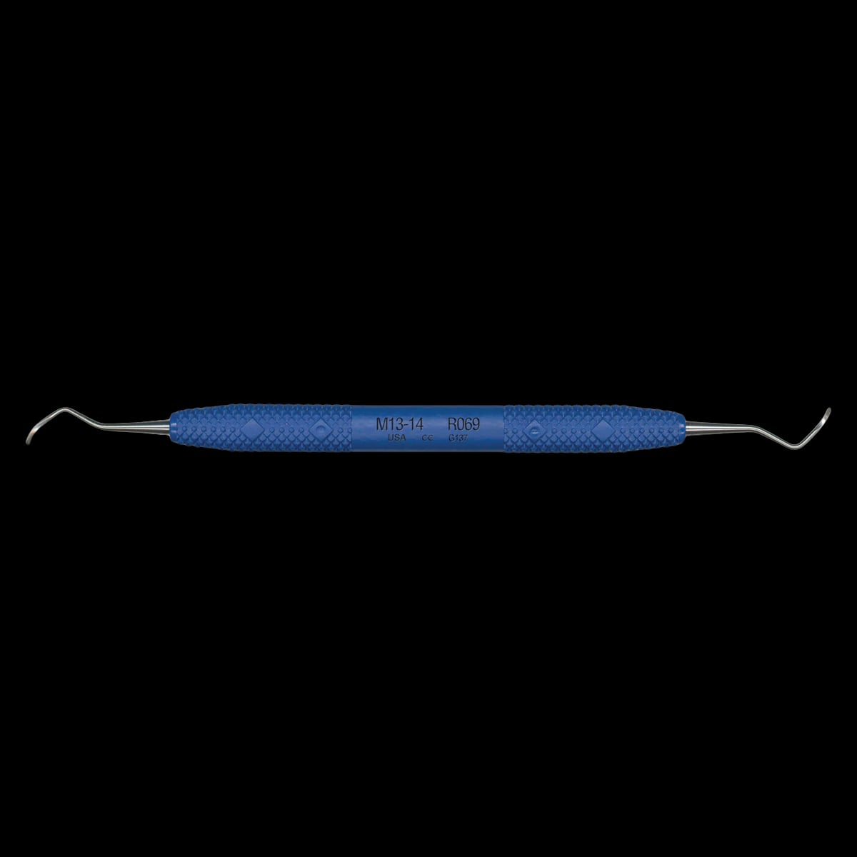 PDT Cruise McCall 13/14 Universal Curette, Double-Ended, Nautical Blue Resin Handle, 6.5", R069