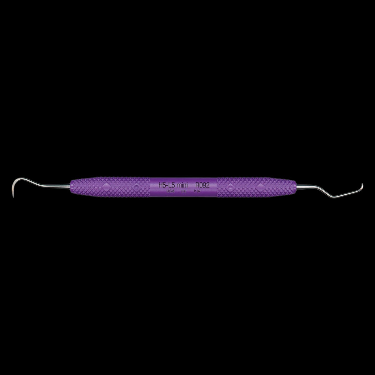 PDT H5/Langer 5 Mini Scaler/Curette, Double-Ended, Anterior, Purple Resin Handle, 1/Pk, R092