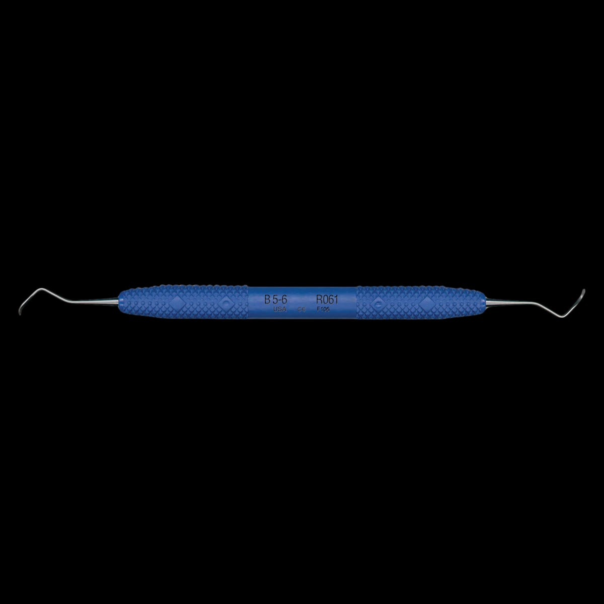 PDT Cruise Line Barnhart 5/6 Double-Ended Universal Curette, Nautical Blue Resin Handle, 6½", R061