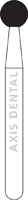 NTI Diamond Bur, FG, Round, #M801, 2.5 mm, Medium Grit, Gray, 5/Pk, M801-025