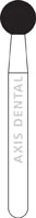 NTI Diamond Bur, FG, Round, #801-029, 2.9 mm, Medium Grit, 5/Pk, M801-029