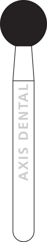 NTI HP Diamond Bur, Round, Medium Grit, #801-035, 3.5 mm Head, Gray, M801-035HP