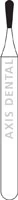 NTI® FG Diamond Bur, Medium Grit, Pear Shaped, #830-008, 0.8 mm Diameter, 2.5 mm Length, Gray, 5/Pk