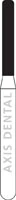 NTI FG Diamond Bur, Medium Grit, Modified Shoulder Cylinder, #837KR-012, 1.2 mm Diameter, 8.0 mm Length, 5/Pk