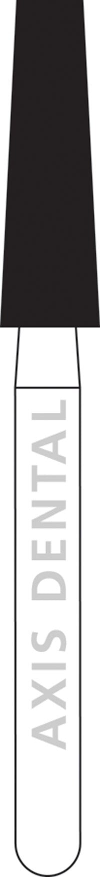 NTI HP Diamond Bur, Flat End Taper, Medium Grit, #847-025, 2.5 mm Diameter, 8.0 mm Length, M847-025HP