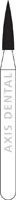 NTI FG Diamond Bur, Medium Grit, Flame Shaped, #860-012 / M860-012, 1.2 mm Head Diameter, 5.0 mm Head Length, Friction Grip, 5/Pk