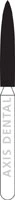 NTI Diamond Bur, Friction Grip (FG), Medium Grit, Flame Point End, #863-016 / M863-016, 1.6 mm Diameter, 10.0 mm Length, 5/Pk