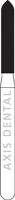 NTI Diamond Bur, Friction Grip (FG), Medium Grit, Beveled Cylinder, #878-014, 1.4 mm Diameter, 8.0 mm Length, Gray, 5/Pk