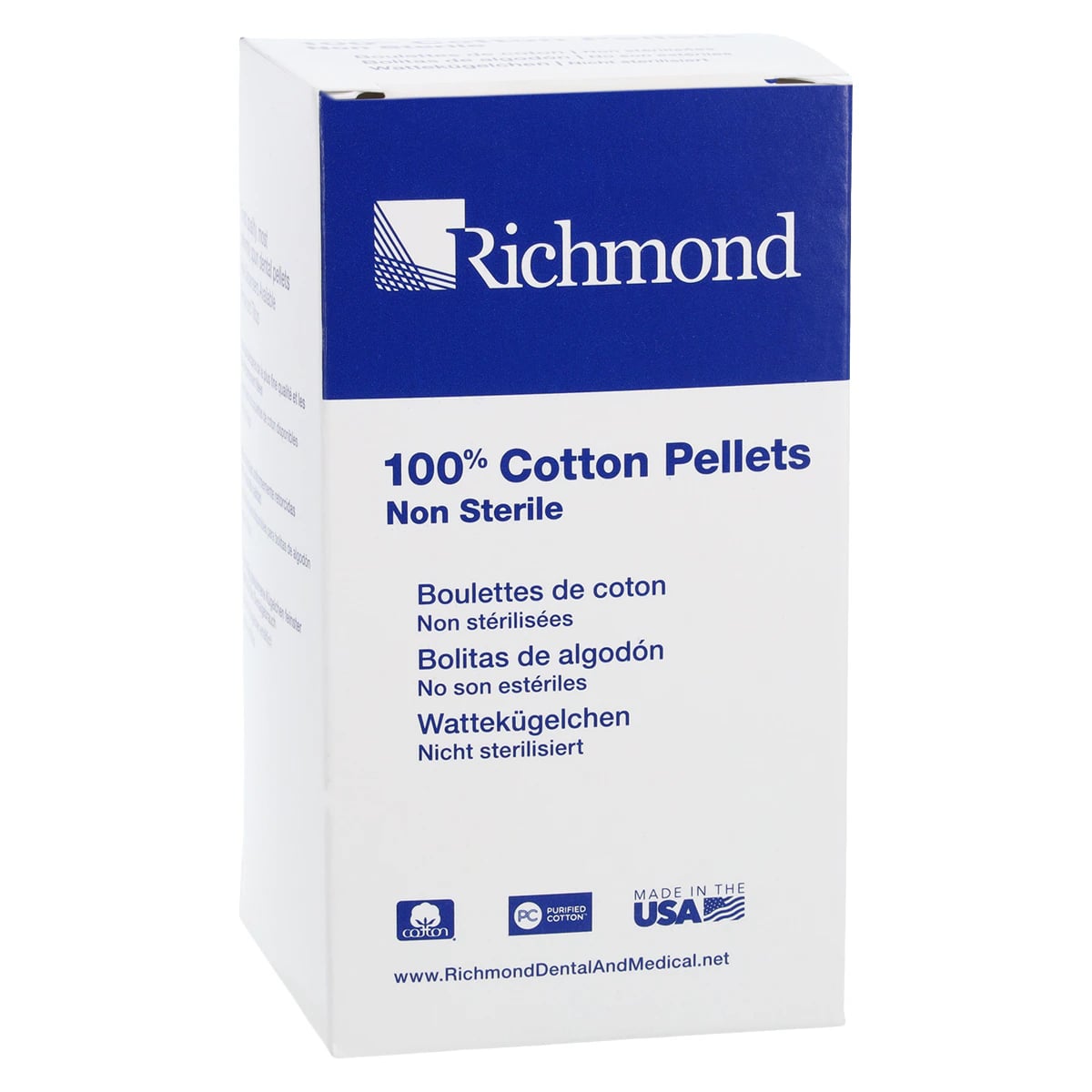 Richmond Cotton Pellets, Size #1, 9/32" Diameter, 2000/Box, 100106