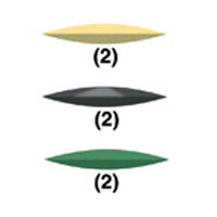 NTI Acrylic Silicone Polishers, Knife Edge, Unmounted, Assorted Grits, 22 mm, 6/Pk, PBR06