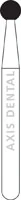 NTI Diamond Bur, FG, Round, #SC801-018, 1.8 mm, Super Coarse, Black, 5/Pk, SC801-018