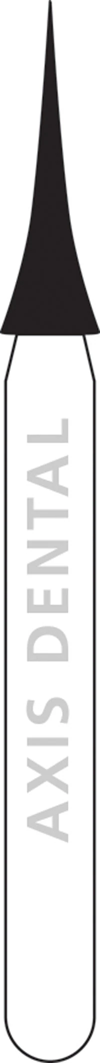 NTI Diamond Bur, Interproximal, Friction Grip (FG), Super Fine, #833-018, 1.8 mm Head Diameter, 5.9 mm Head Length, 5/Pkg, SF833-018