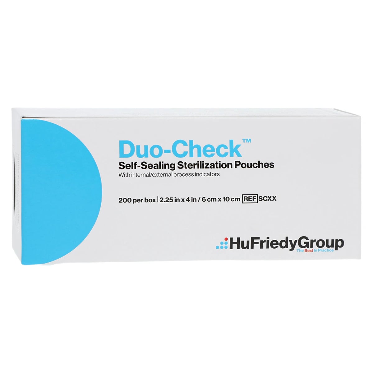 Crosstex Duo-Check Self-Seal Sterilization Pouches, 2-1/4" x 4", Blue, 200/Box, SCXX