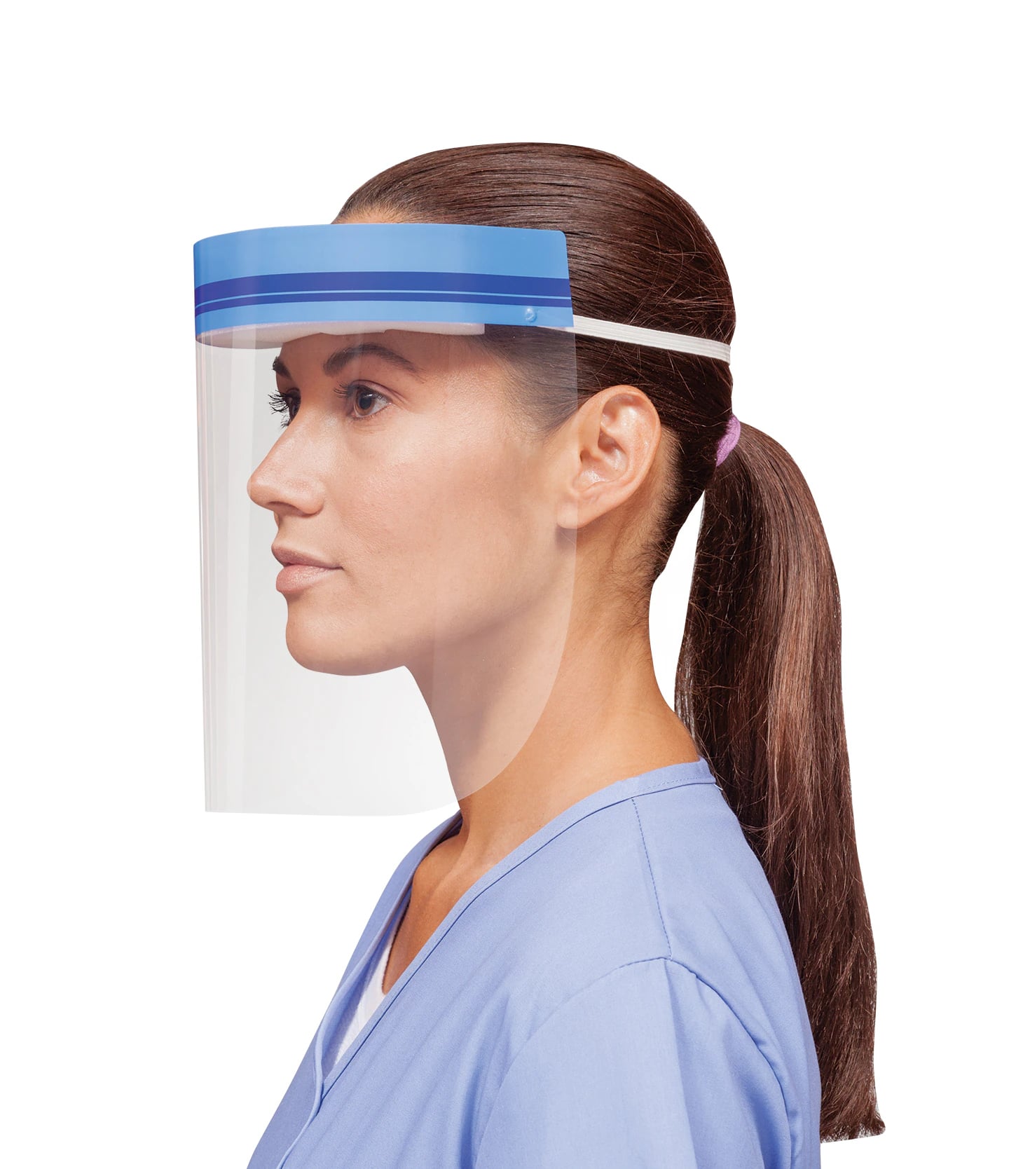 Crosstex Full-Length Face Shield, 9", Clear, Elastic Headband, Anti-Fog, 18/Box, GCSS9