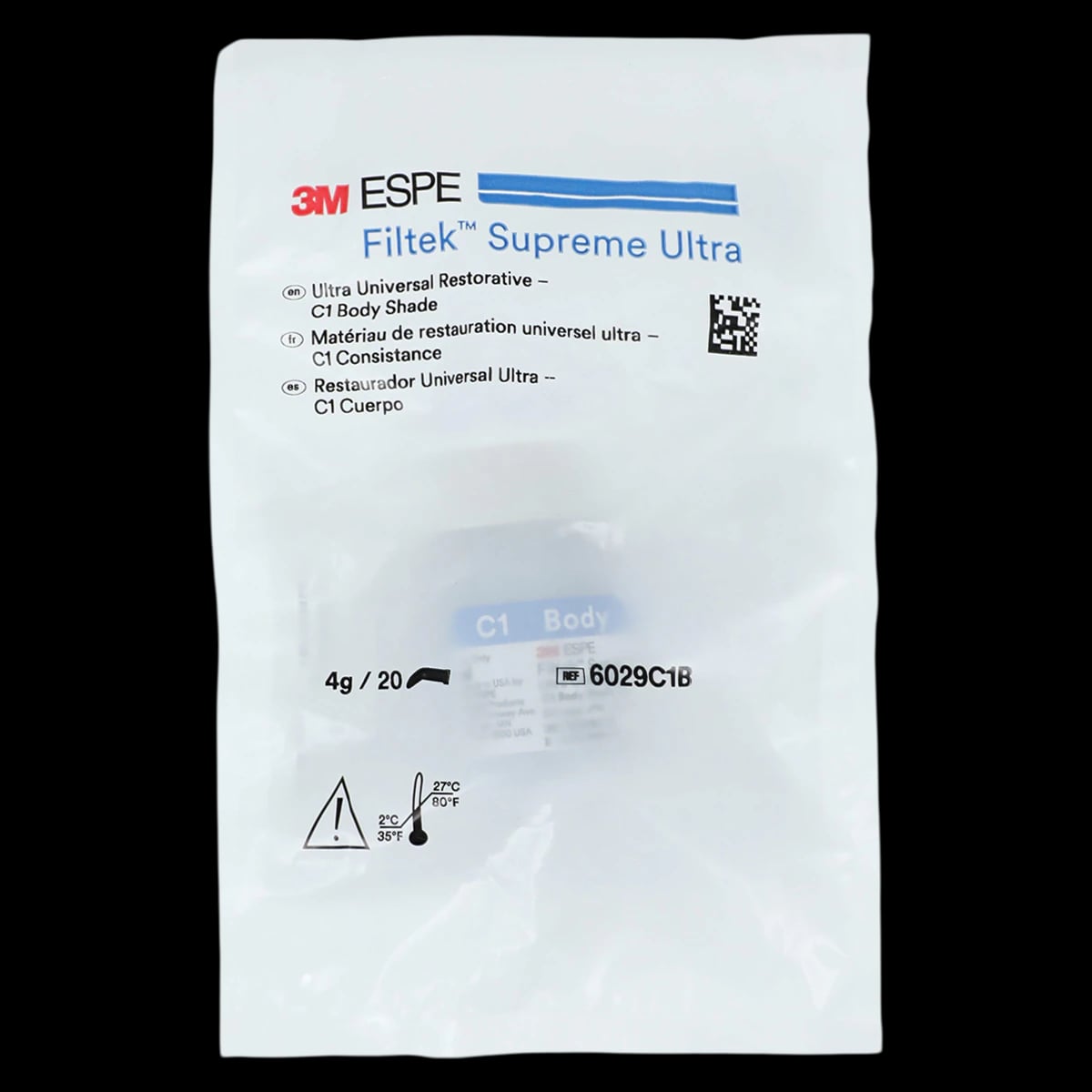 Filtek Supreme Ultra Universal Restorative Capsules, C1 Body, 0.2 g, 20/Pk, 6029C1B
