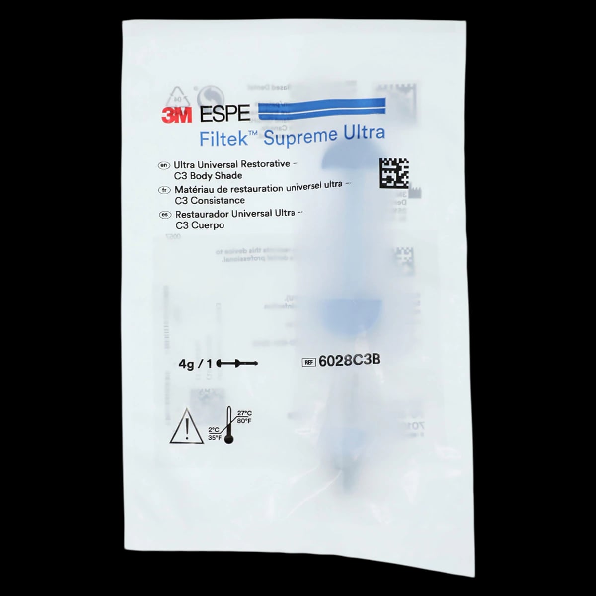 3M Filtek Supreme Ultra Universal Restorative Syringe Refill, C3 Body, 4 g, 6028C3B