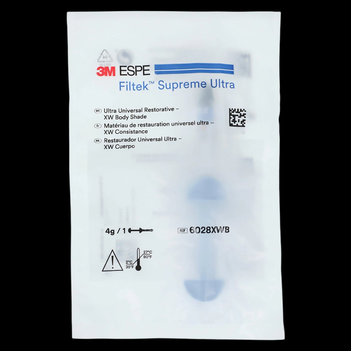 Filtek Supreme Ultra Universal Restorative Syringe, Extra White Body (XWB), 4 g, 6028XWB