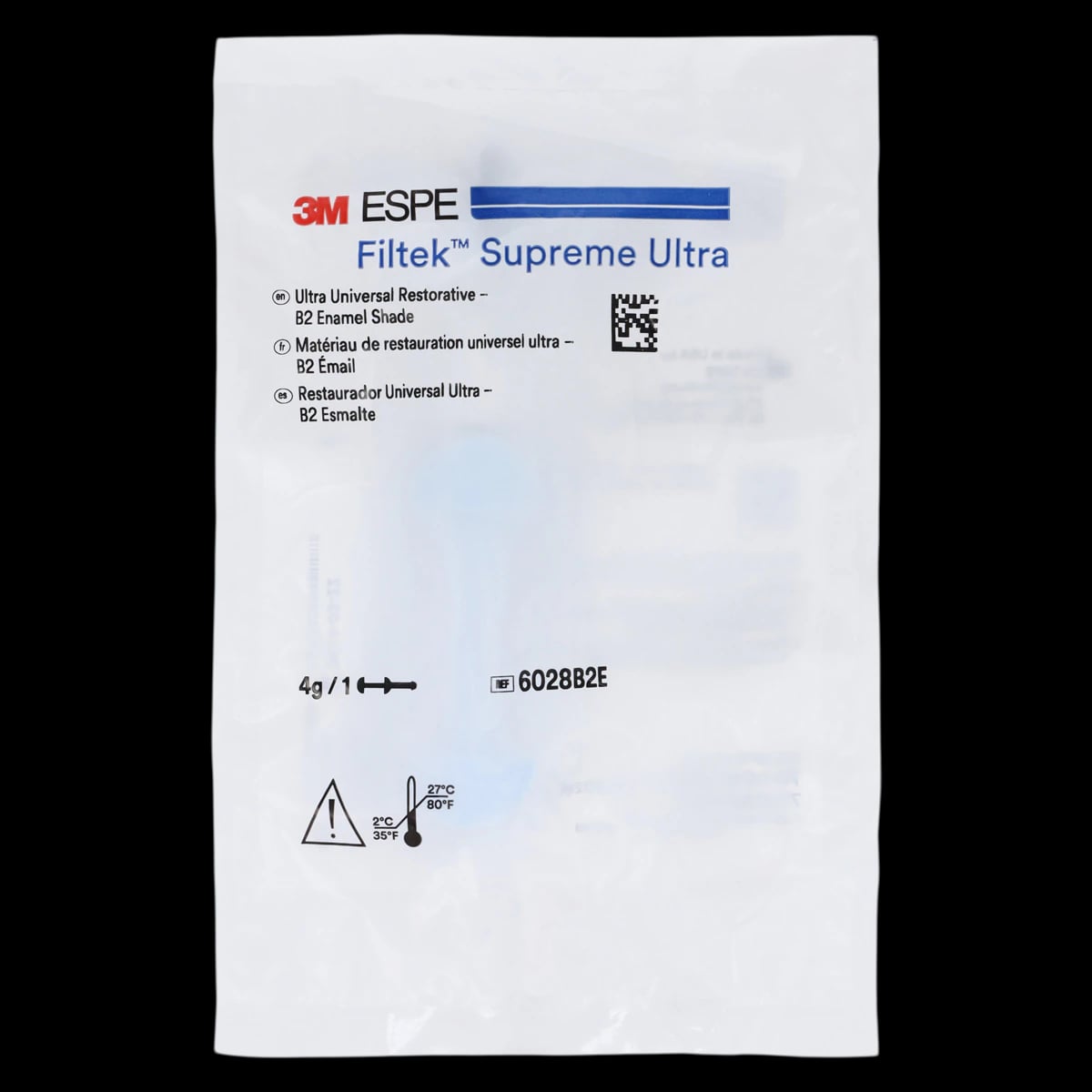 Filtek Supreme Ultra Universal Restorative Syringe, B2 Enamel, 4 g, 1/Pk, 6028B2E