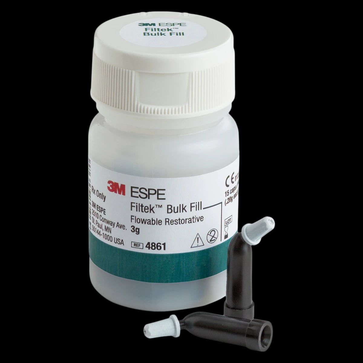 3M Filtek Bulk Fill Flowable Restorative Capsules, Shade A1, 0.2 g, 15/Pk, 4861A1