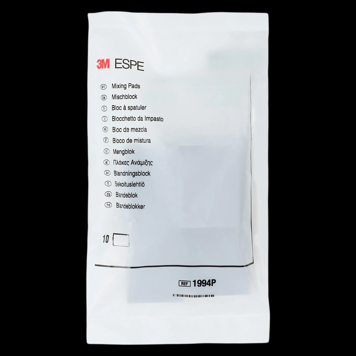 3M ESPE Small Mixing Pad Refill, 1-1/2" x 2", White, 10/Pk, 1994P