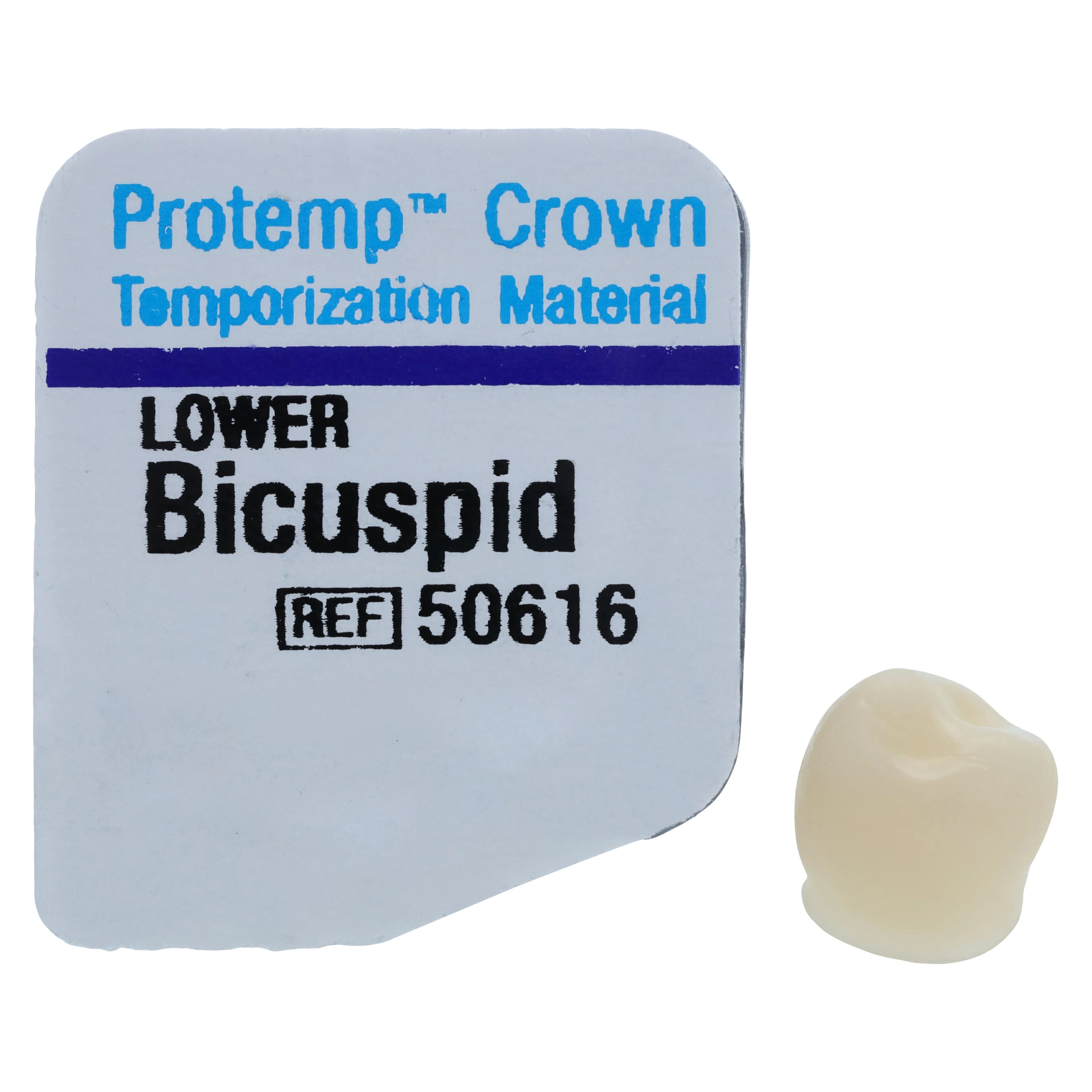 Protemp Crown Temporization Material, Adult Refill, Lower Bicuspid, Universal Shade, 5/Pk, 50616