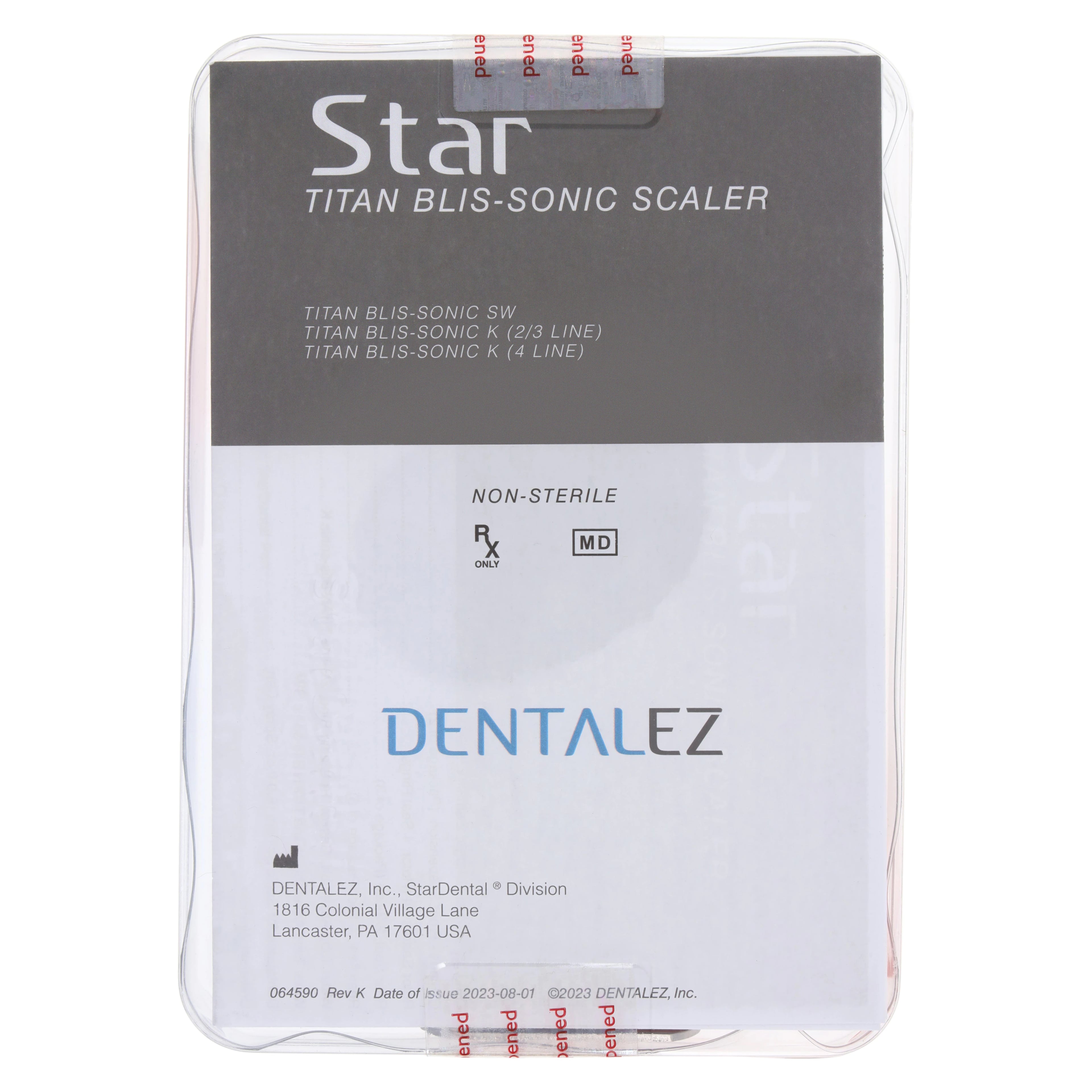 Titan Blis-sonic Ergonomic K Plus Scaler, 4-Line, Fixed Back End, 264565