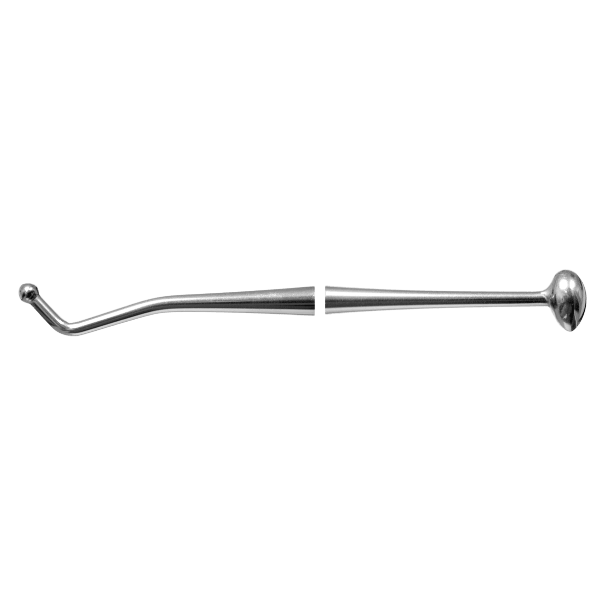 American Eagle #26-30 Ball/Football Burnisher, Double End, Titanium Nitride Tip, 1/4" Stainless Steel Handle, Posterior, AEB26-30BFTN