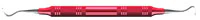 Eagle Claw Sickle Scaler, Posterior, Double-Ended, EagleLite Resin Handle, 3/8", Red, 1/Pk, AESECX