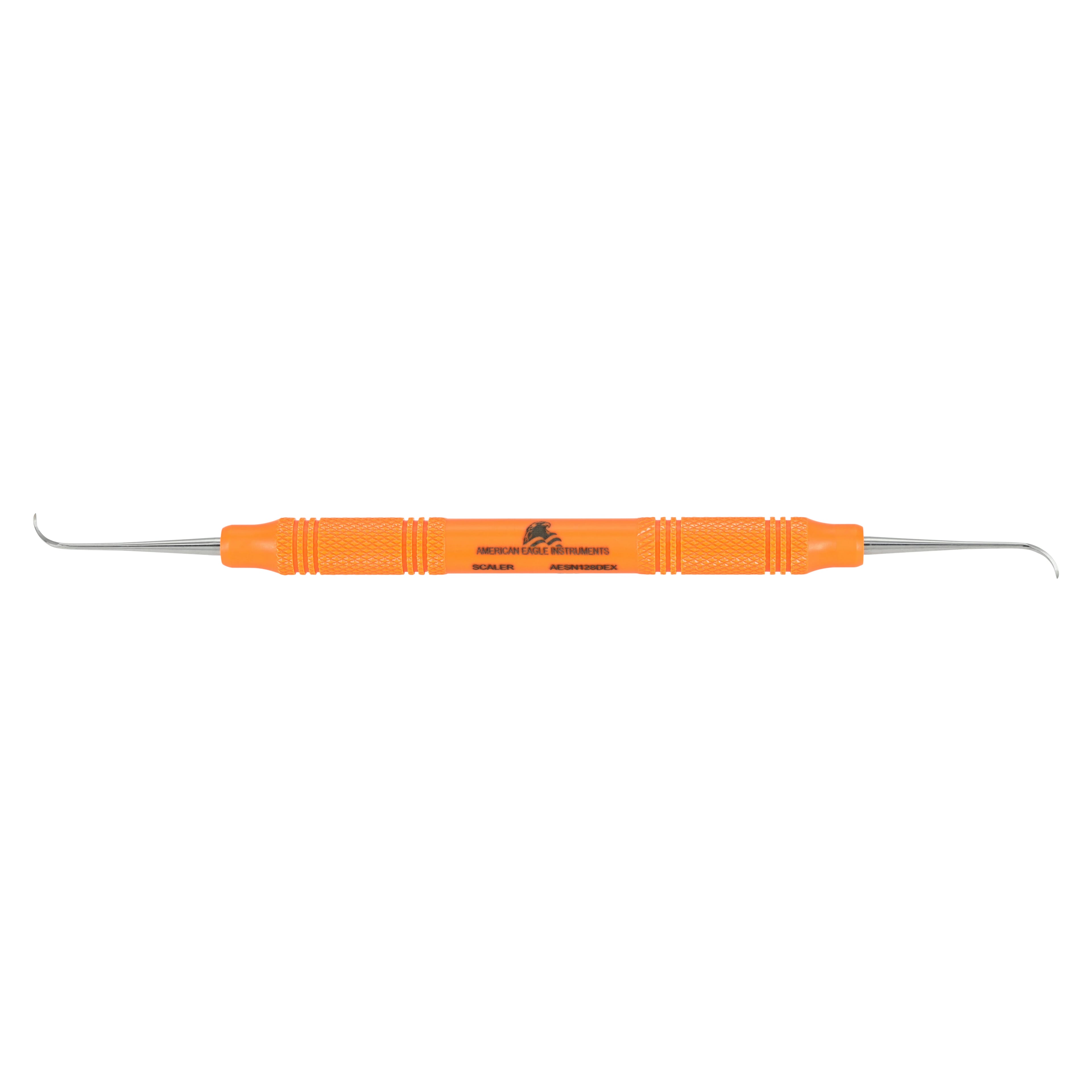 American Eagle #128 Nebraska Sickle Scaler, Double-End, Anterior, EagleLite Resin Handle, 3/8", Orange, AESN128DEX, 1/Pk