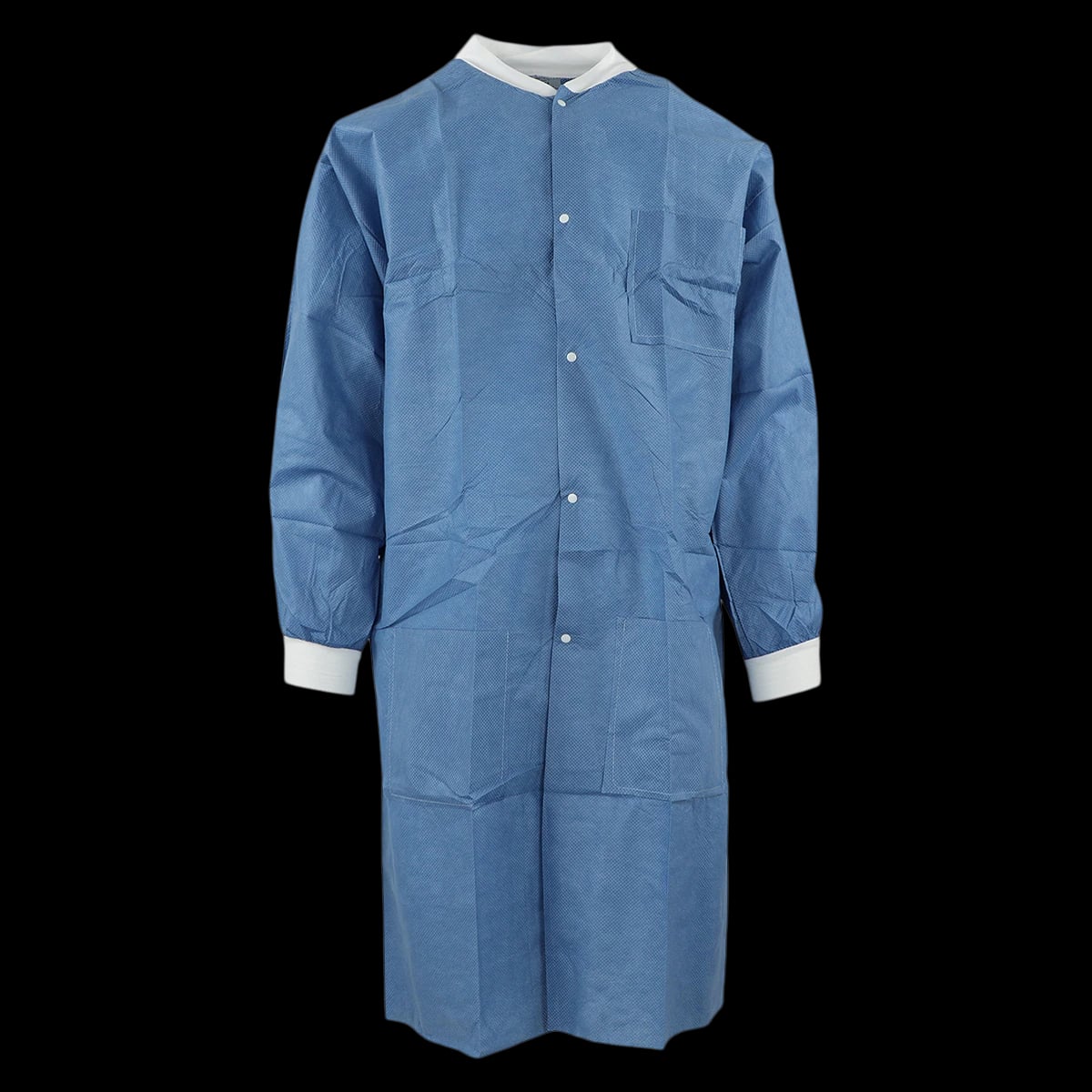 SafeWear High Performance Lab Coat, X-Large, Deep Blue, SMS, 3 Pockets, Snap Front, 12/Pk, 8107-D