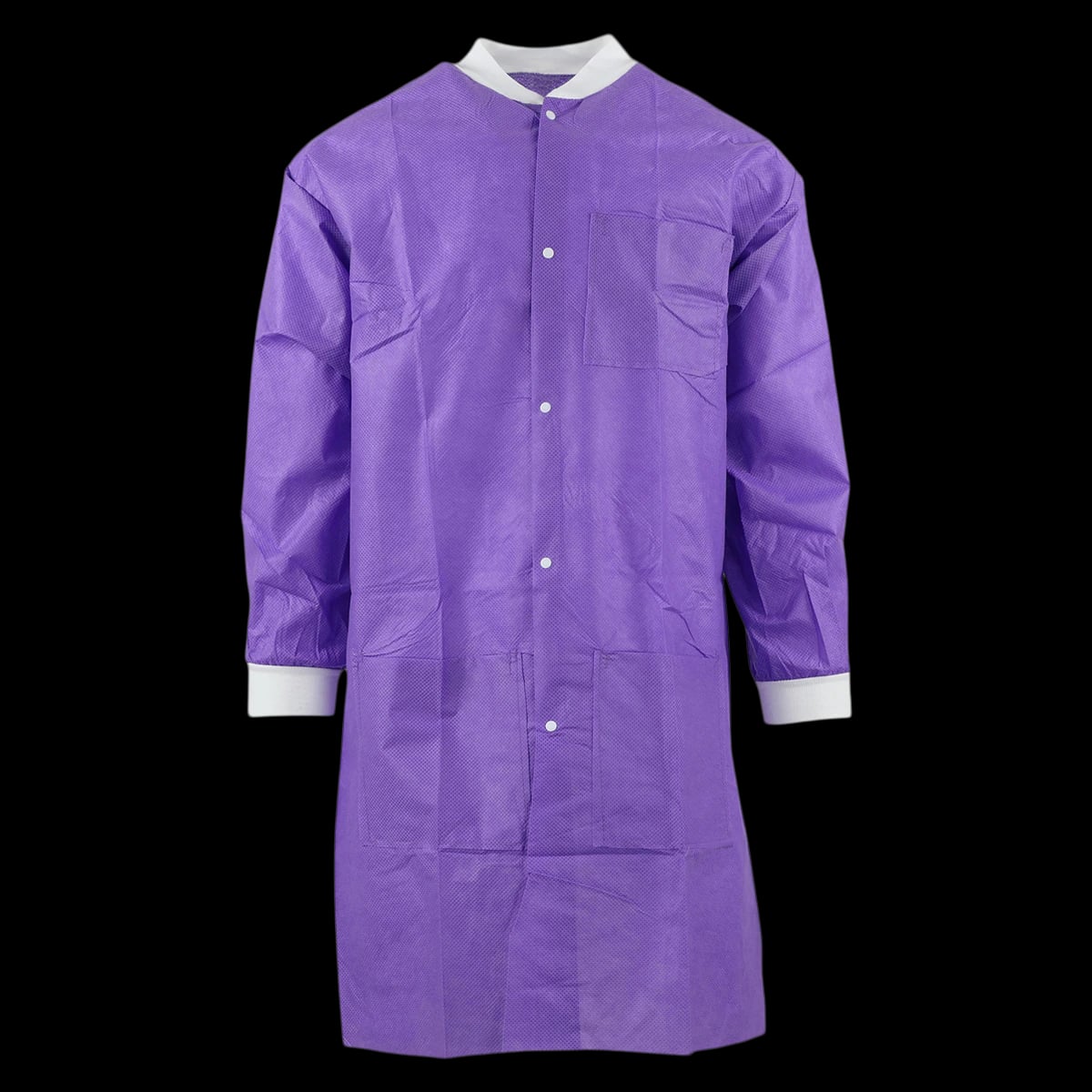 SafeWear High Performance Disposable Lab Coat, Small, Plum Purple, 45 g/m2 SMS, AAMI Level 2, 12/Pk, 8109-A