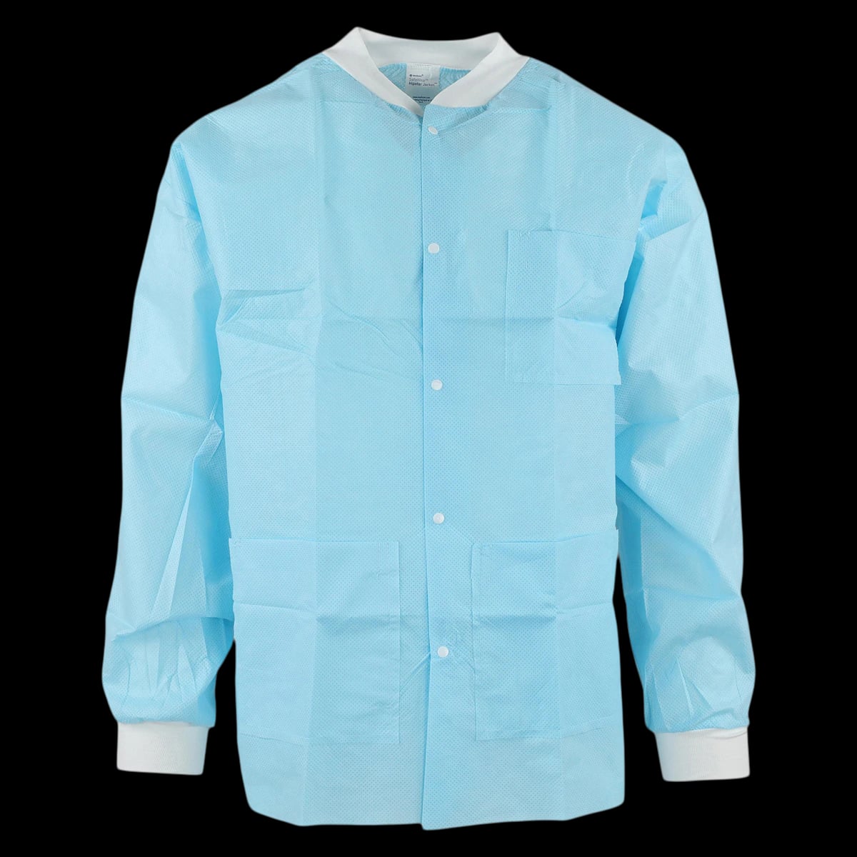 SafeWear Hipster Jacket, Small, Soft Blue, 45 g/m2 SMS, AAMI Level 2, 12/Pk, 8104-A