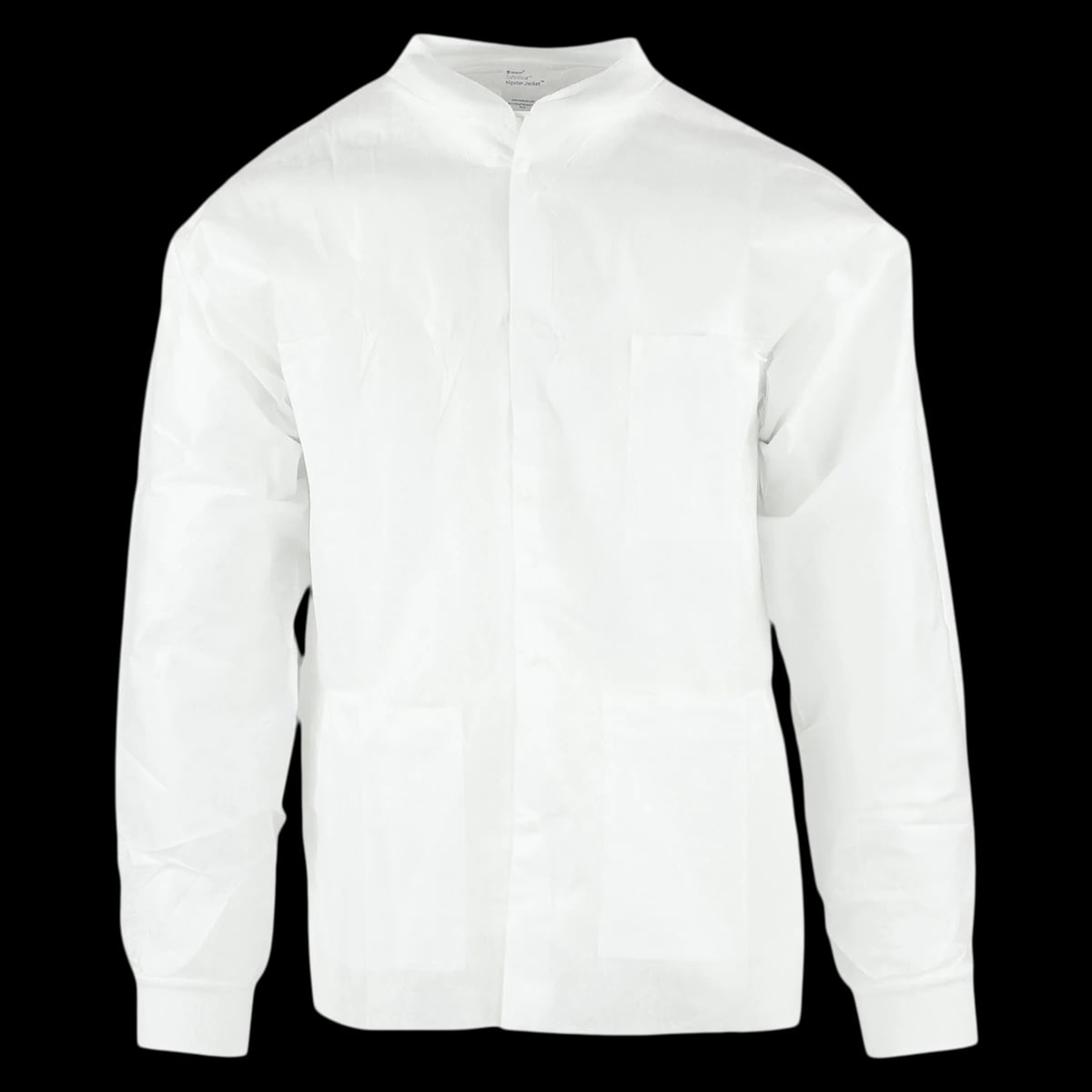 SafeWear Hipster Jacket, Medium, White Frost, 45 g/m2 SMS, AAMI Level 2, 12/Pk, 8105-B