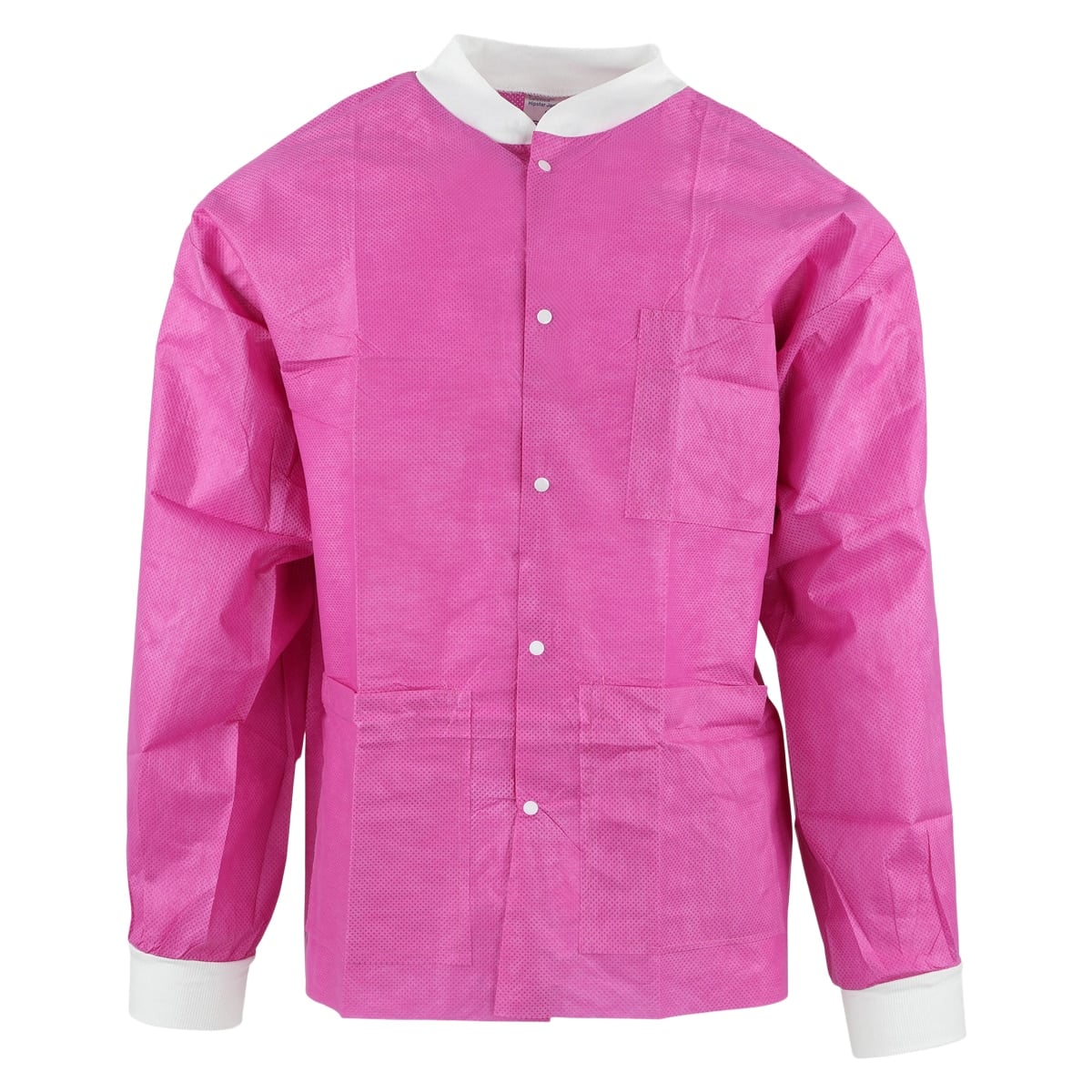 SafeWear Hipster Jacket, Poppy Pink, Medium, SMS 45 gsm, AAMI Level 2, Fluid Resistant, 12/Pk, 8116-B