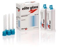 Zhermack Elite Glass Clear VPS A-Silicone Impression Material, Medium Body, 2 x 50ml Cartridges with 6 Mixing Tips, C401610