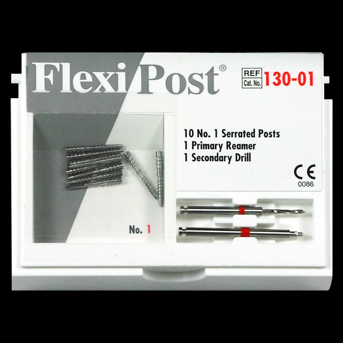Flexi-Post Stainless Steel Refill Kit, Size 1, Red, 10/Pkg, 130-01
