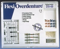 Flexi-Overdenture Stainless Steel Attachments, 12 Post Introductory Kit, Sizes 1 & 2, 210-00